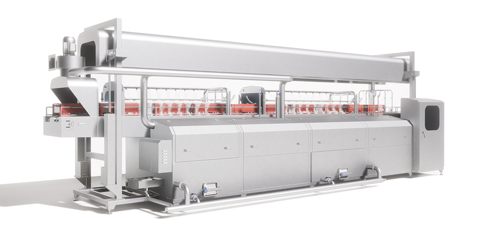 WASHING TUNNEL WITH ELEVABLE TOP