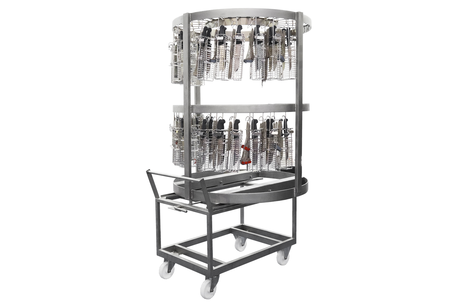 TROLLEY AND COUNTER CARRIAGE FOR KNIFE HOLDERS  